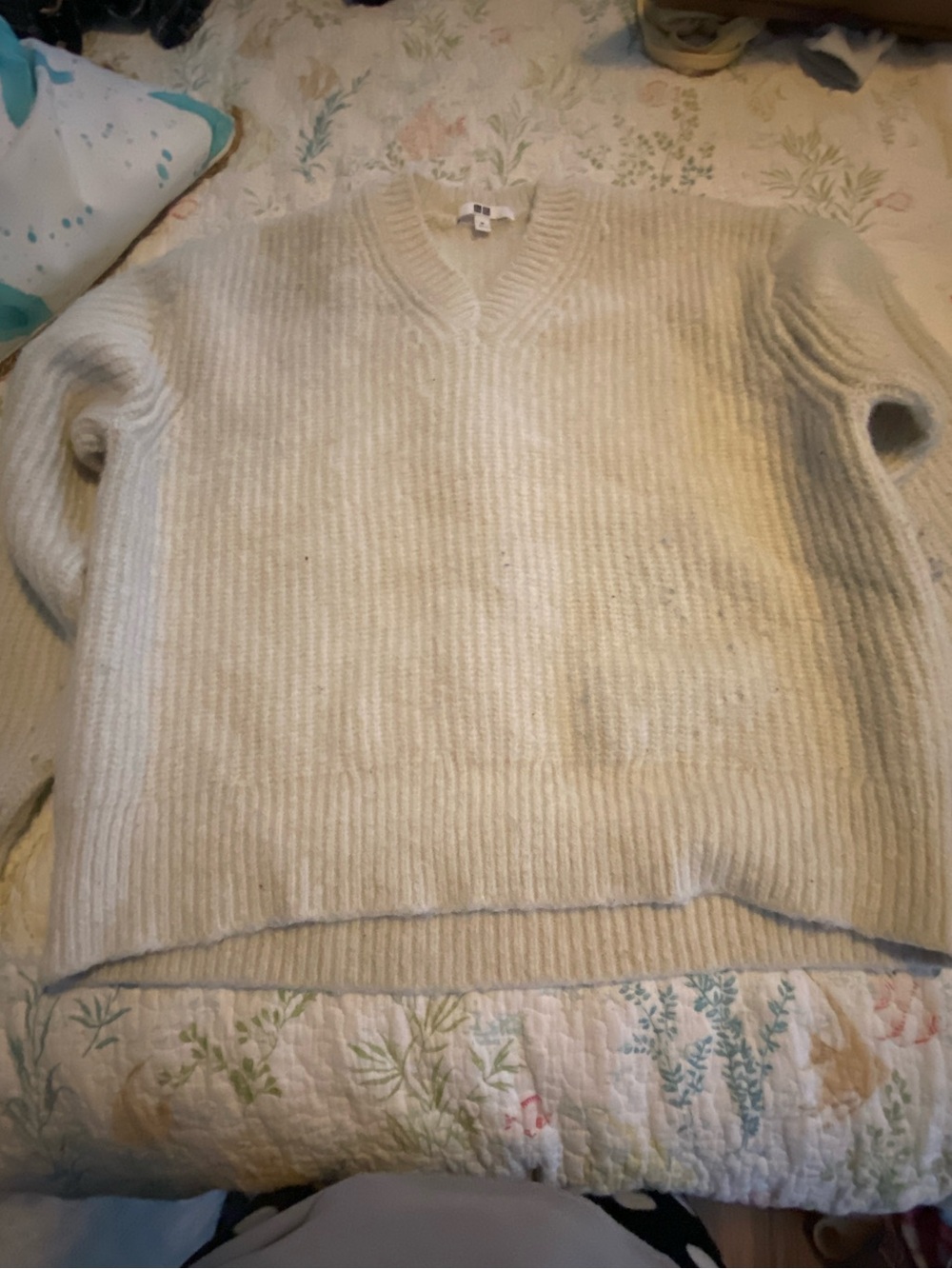 Uniqlo Cream Textured Knit Pullover - Picture 4 of 4